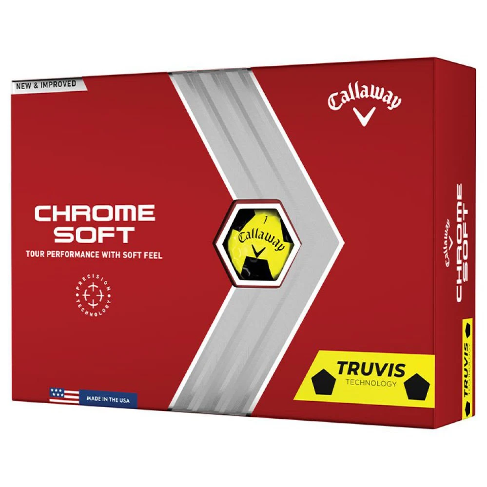 Callaway Chrome Soft Truvis Golf Balls | Yellow/Black Callaway Chrome Soft Truvis Golf Balls | Yellow/Black -Golf Series Shop Callaway Chrome Soft Truvis Golf Balls Yellow 174