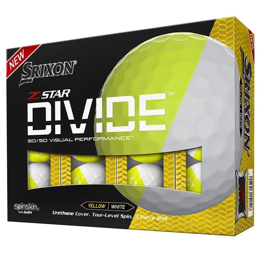 Srixon Z-Star Tour Divide Golf Balls | Yellow/White Srixon Z-Star Tour Divide Golf Balls | Yellow/White -Golf Series Shop