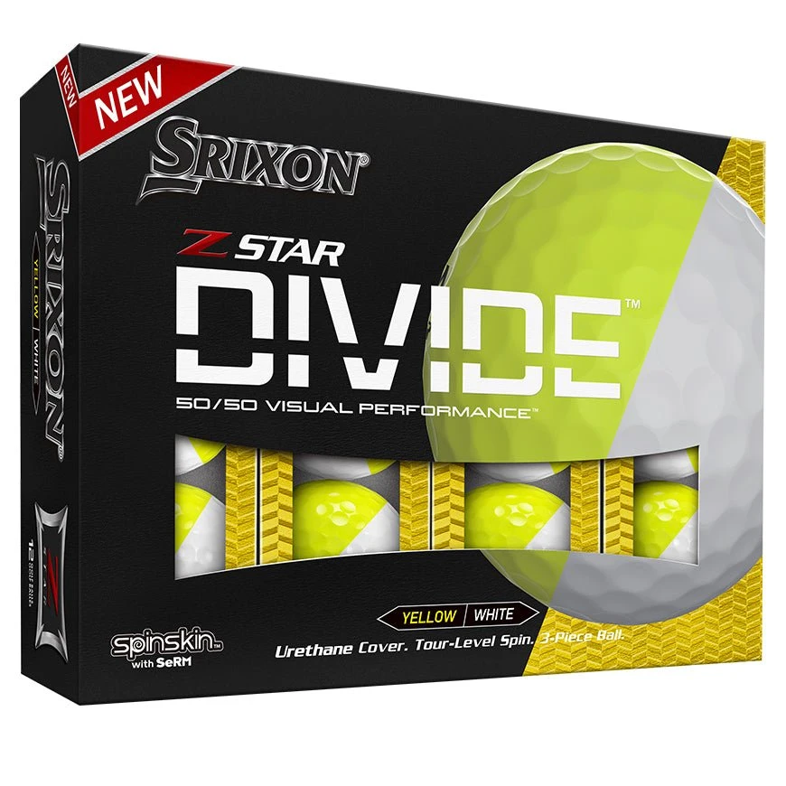 Srixon Z-Star Tour Divide Golf Balls | Yellow/White Srixon Z-Star Tour Divide Golf Balls | Yellow/White -Golf Series Shop