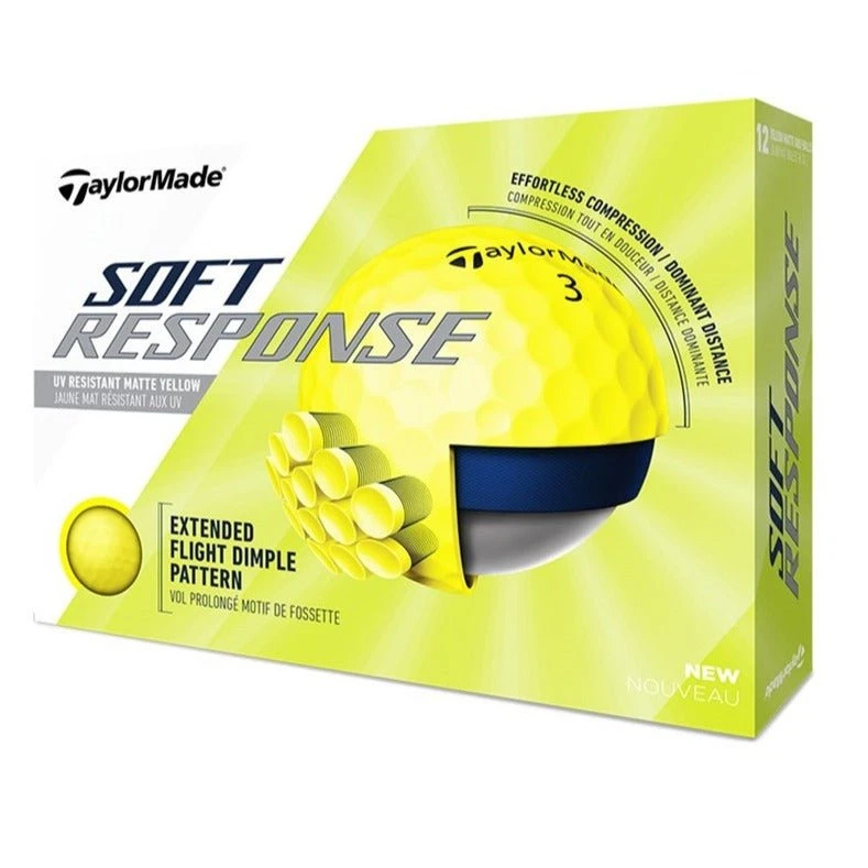TaylorMade Soft Response Golf Balls | Matte Yellow TaylorMade Soft Response Golf Balls | Matte Yellow -Golf Series Shop TaylorMade Soft Response Golf Balls Matte Yellow 4